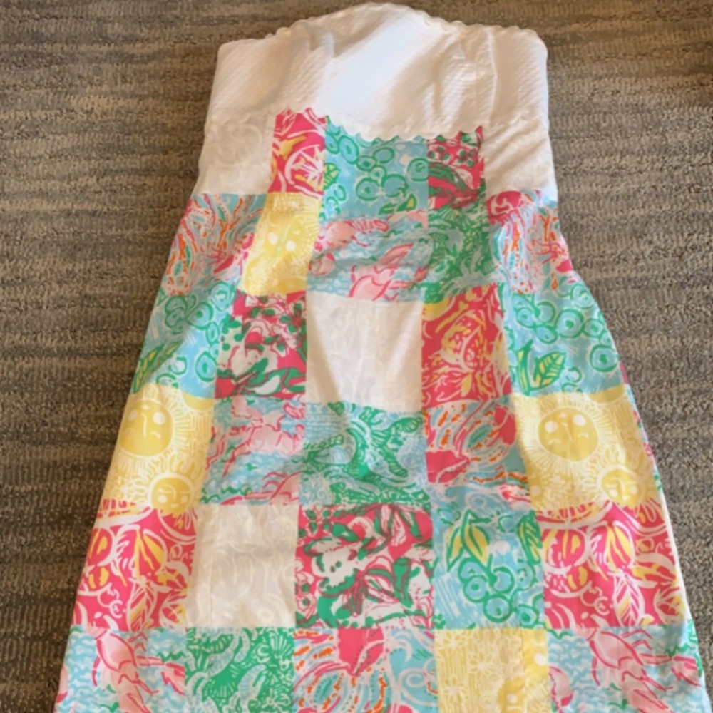 Strapless madras Lilly Pulitzer dress